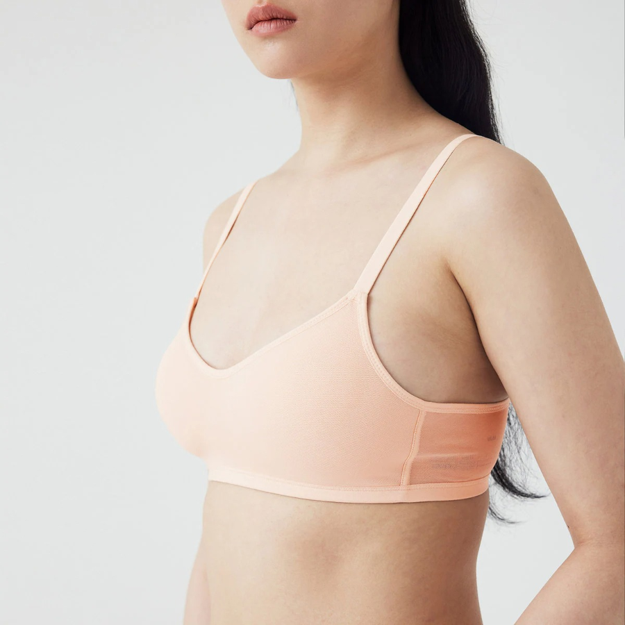 JAJU Mesh Crop Bra (Beige) — лёгкая и дышащая поддержка для активного дня