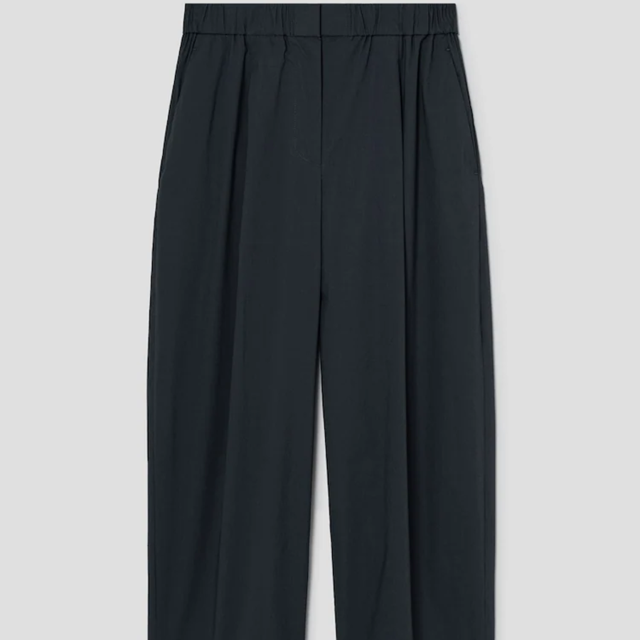 KUHO [Summer Icon Slacks] [Golf] Daily Use Tapered Tuck Pants – Ash