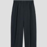 KUHO [Summer Icon Slacks] [Golf] Daily Use Tapered Tuck Pants – Ash