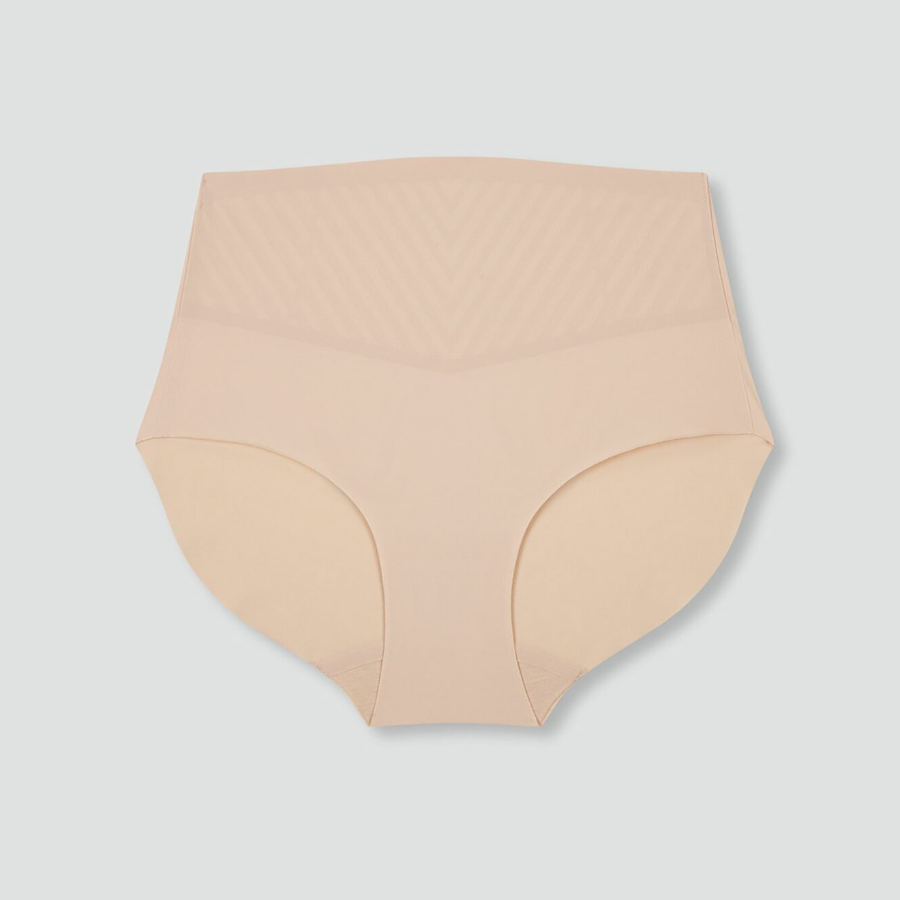JAJU Support No-Line High-Rise Panty (Beige) — поддержка и невидимость под одеждой