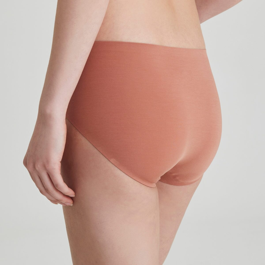 JAJU 120-Count Modal No-Line Hip-Hugger Panty (Brick) — мягкость и комфорт в естественном стиле
