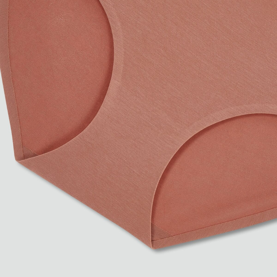 JAJU 120-Count Modal No-Line Hip-Hugger Panty (Brick) — мягкость и комфорт в естественном стиле