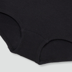 JAJU Cotton Rib Outband Shorty Panty (Black) — комфорт и поддержка на каждый день