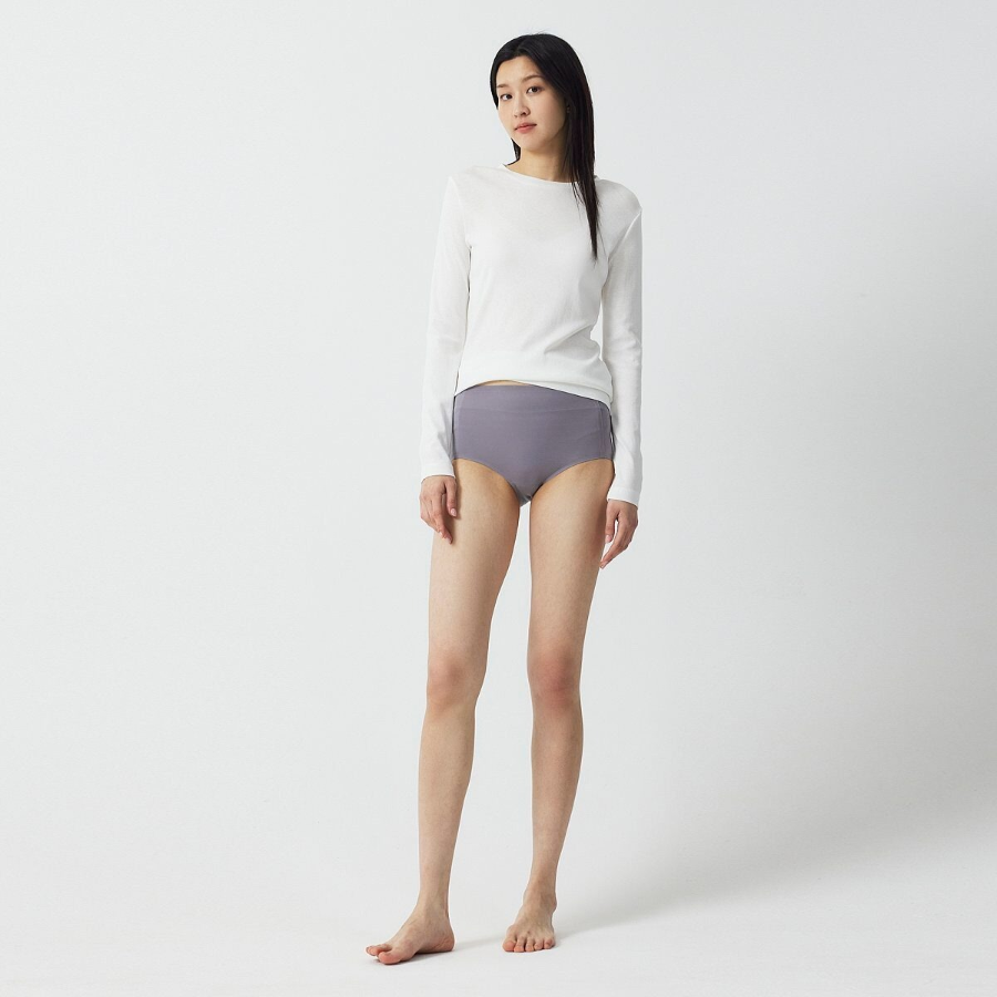 JAJU 120-Count Modal No-Line High-Rise Panty (Grey) — незаметное бельё для абсолютного комфорта