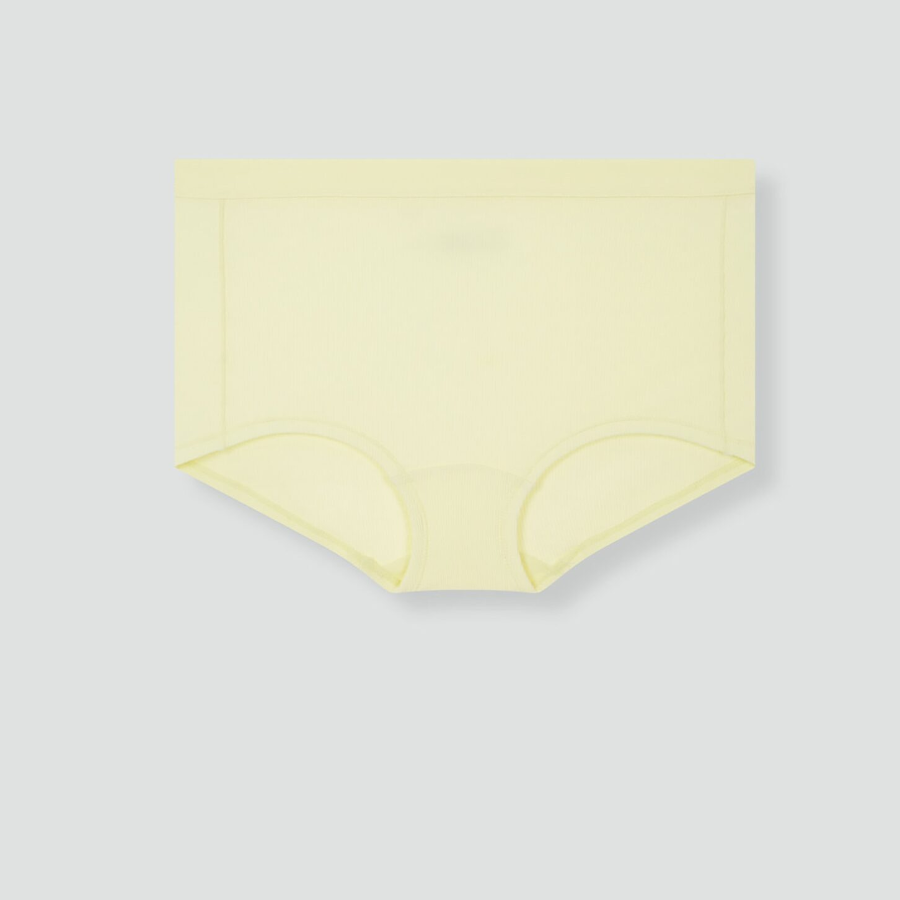 JAJU Cotton Rib Outband Shorty Panty (Yellow) — комфорт и лёгкость на каждый день