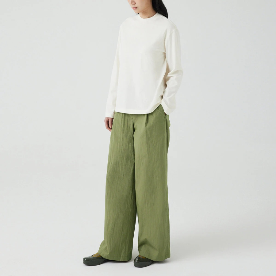 JAJU Wide Cotton Pants (Khaki) — свобода движений и прохлада натурального хлопка