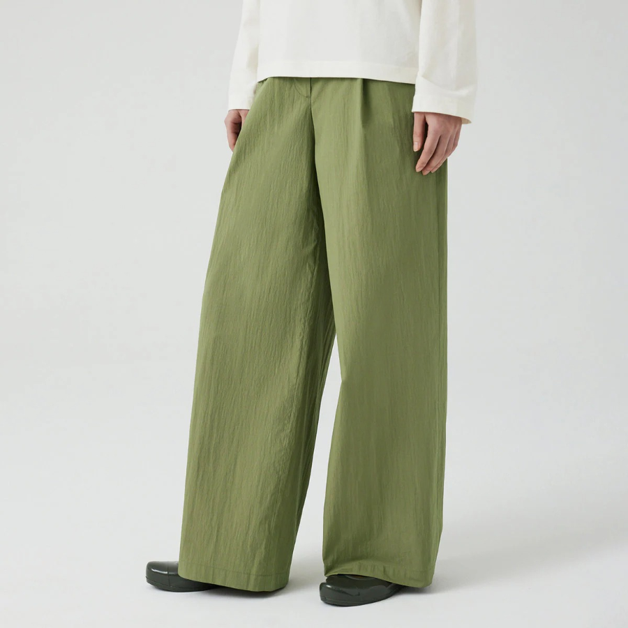 JAJU Wide Cotton Pants (Khaki) — свобода движений и прохлада натурального хлопка