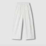 JAJU Cotton Seersucker Banding Pants (White) — лёгкость, свежесть и комфорт на каждый день