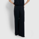 JAJU Wide Pants (Black) — лёгкие широкие брюки на каждый день
