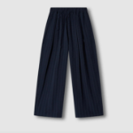 JAJU Cotton Seersucker Banding Pants (Navy) — лёгкость и комфорт в каждой детали