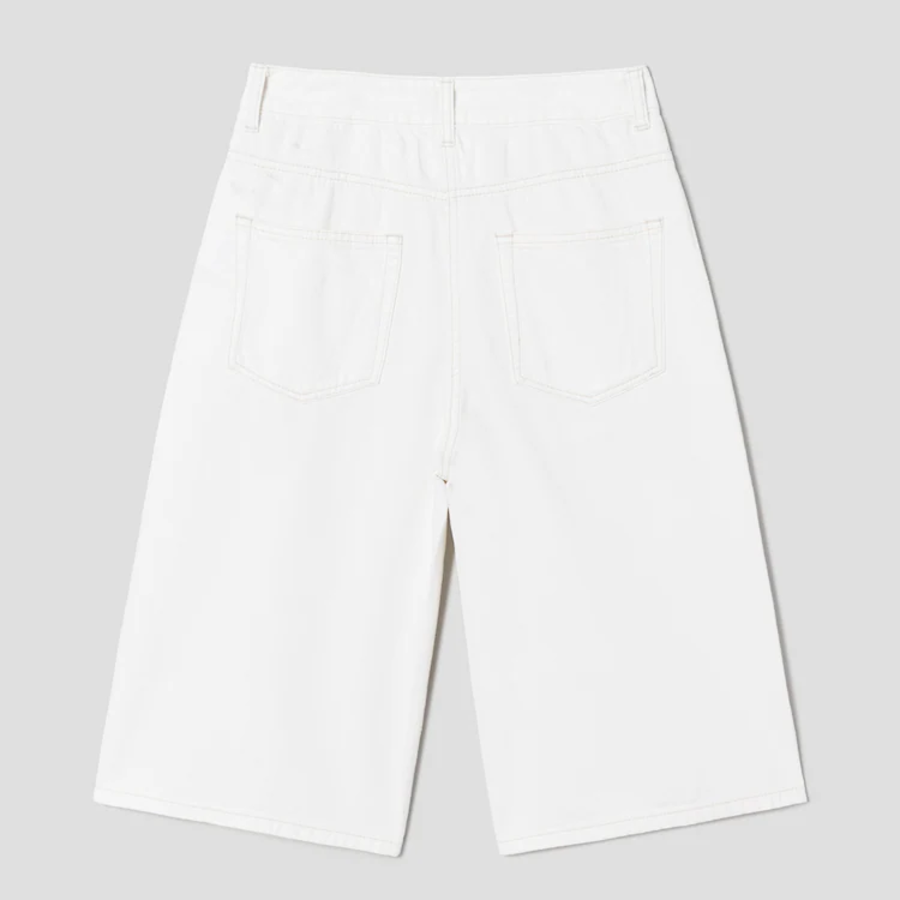 KUHO [HEART FOR EYE] Bermuda Denim Shorts – Ivory