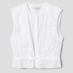 Maison Kitsune Women Crafted Embroidery Sleeveless Top