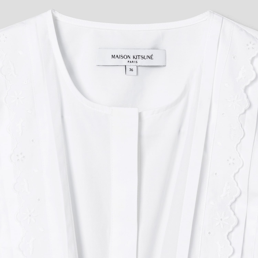 Maison Kitsune Women Crafted Embroidery Sleeveless Top