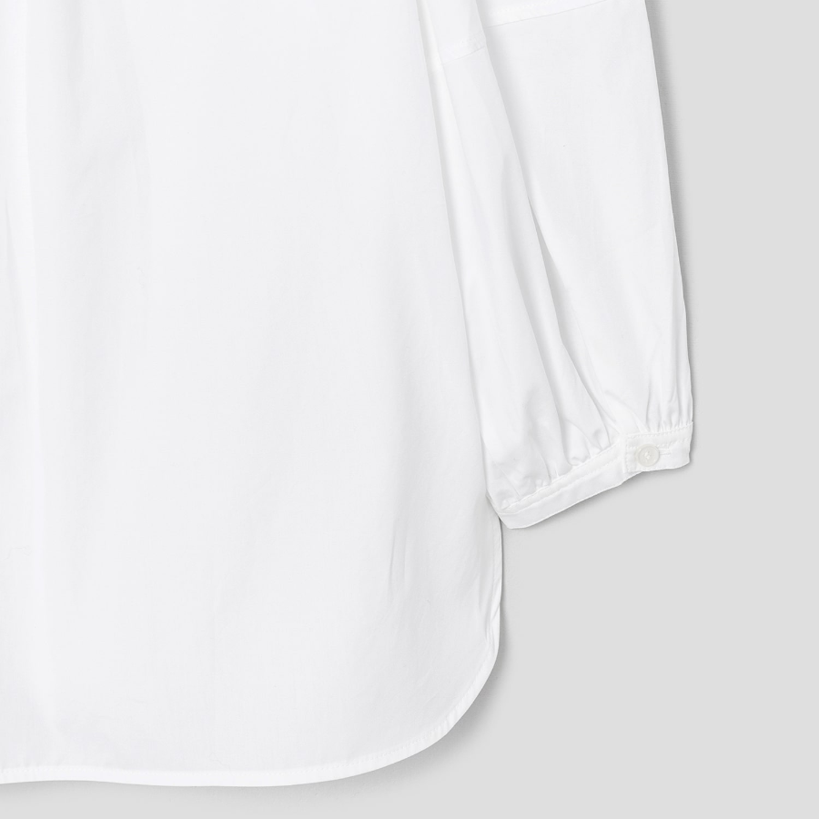 Maison Kitsune Women Crafted Embroidery Maxi Sleeve Shirt