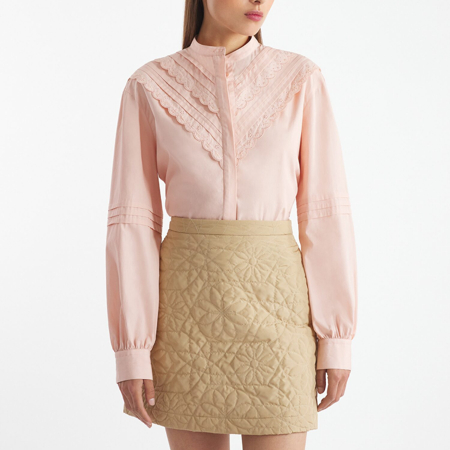 Maison Kitsune Women Craft Embroidery Shirt