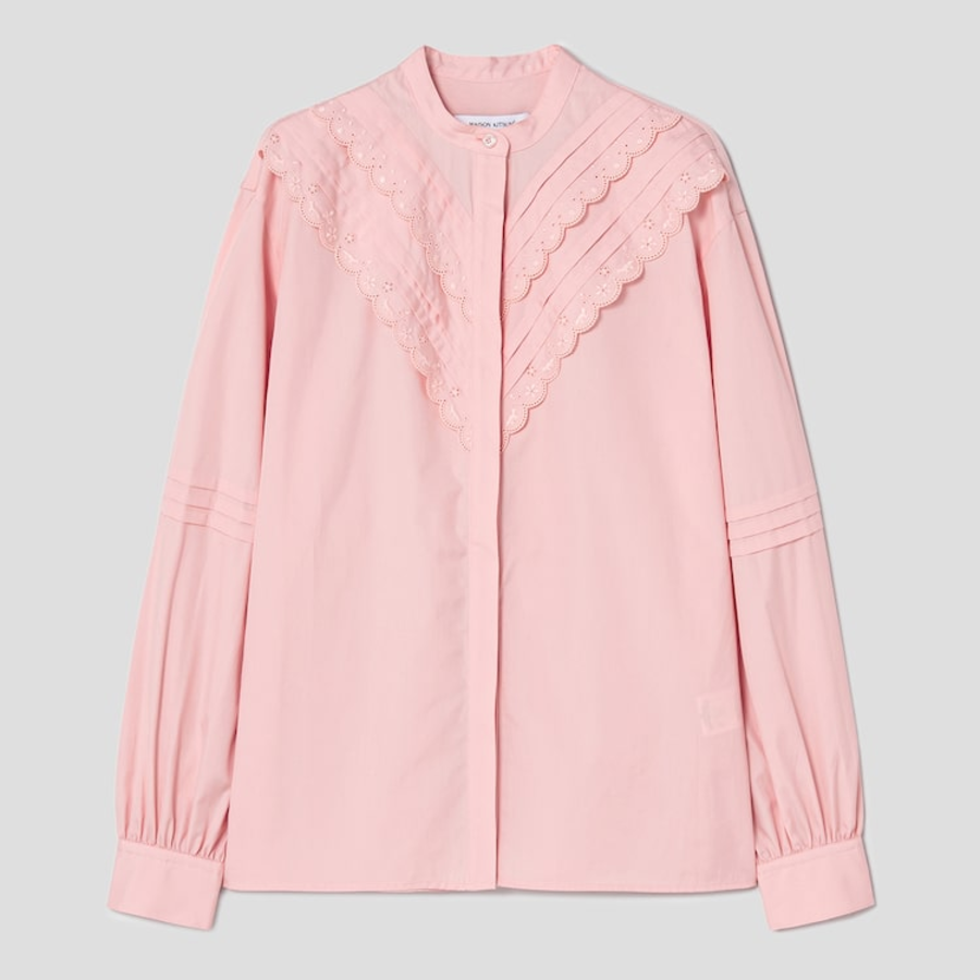 Maison Kitsune Women Craft Embroidery Shirt