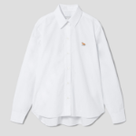 Maison Kitsune Women Classic Shirt With Baby Fox Patch In Cotton Poplin