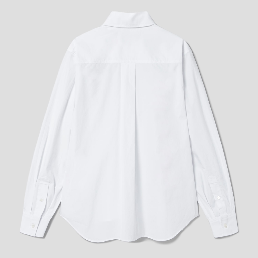 Maison Kitsune Women Classic Shirt With Baby Fox Patch In Cotton Poplin