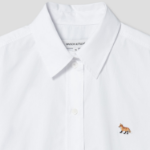 Maison Kitsune Women Classic Shirt With Baby Fox Patch In Cotton Poplin
