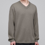 Minimal V-Neck Knit [Dusty Beige]