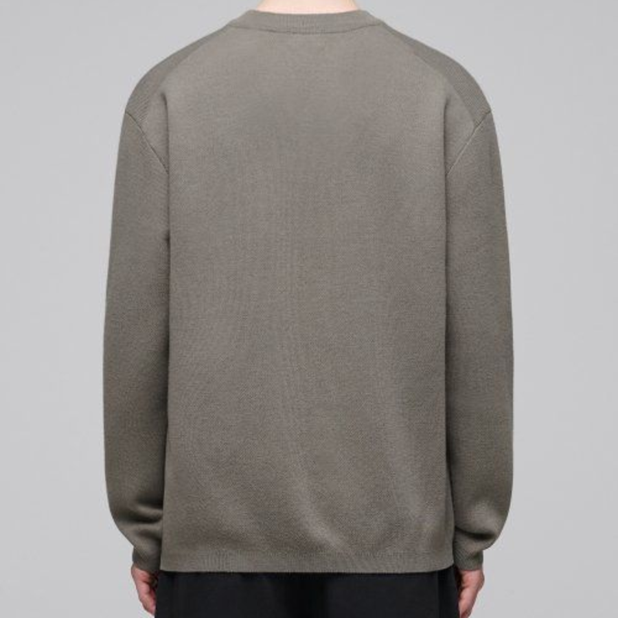 Minimal V-Neck Knit [Dusty Beige]