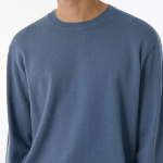 Washable Supima Cotton Crew Neck Knit [Blue Grey]