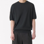Cool Touch Crew Neck Short-Sleeve Knit [Dark Grey]
