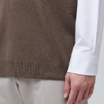 Lambswool V-Neck Knit Vest – Mocha (2100449)