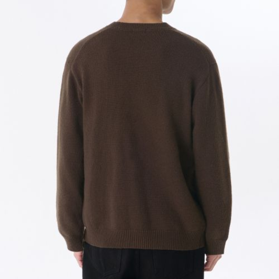 Essential Crew Neck Knit [Brown]