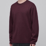 Minimal Crew Neck Knit [Burgundy]