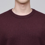 Minimal Crew Neck Knit [Burgundy]