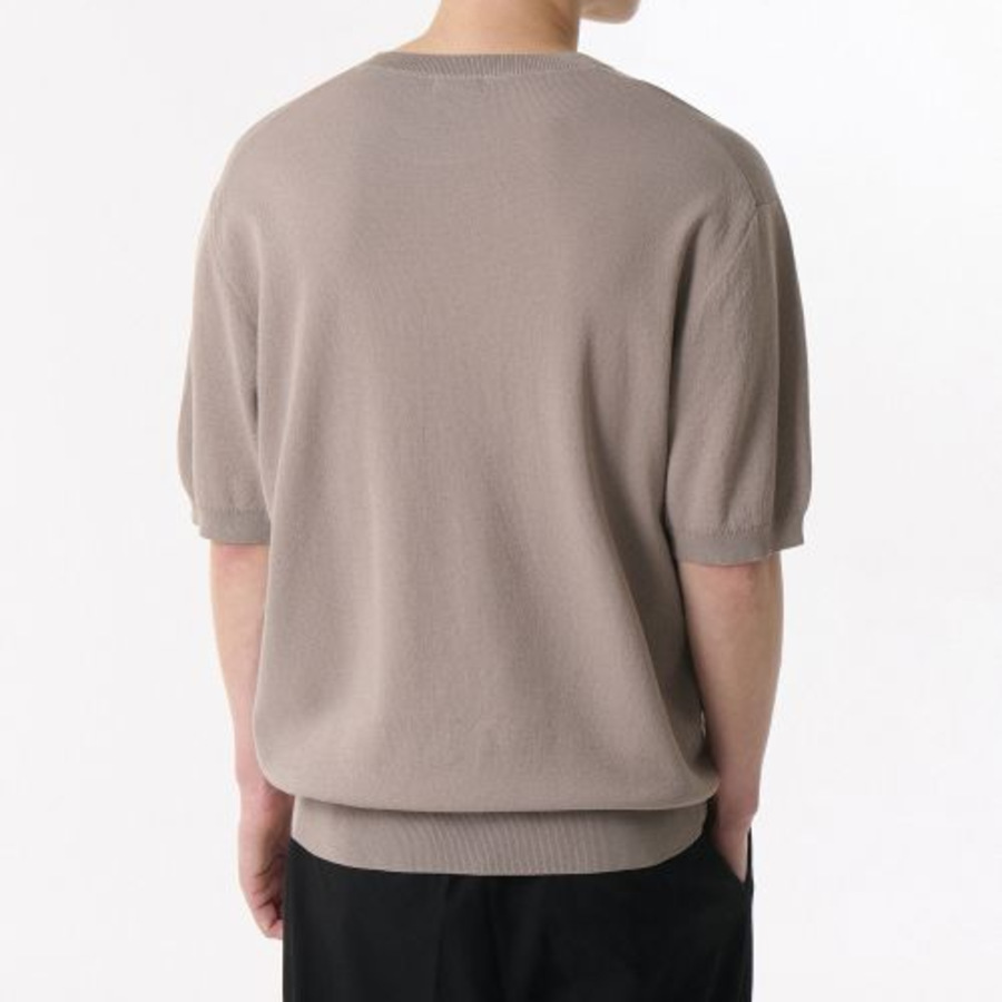 Cool Touch Crew Neck Short Sleeve Knit [Toffee]