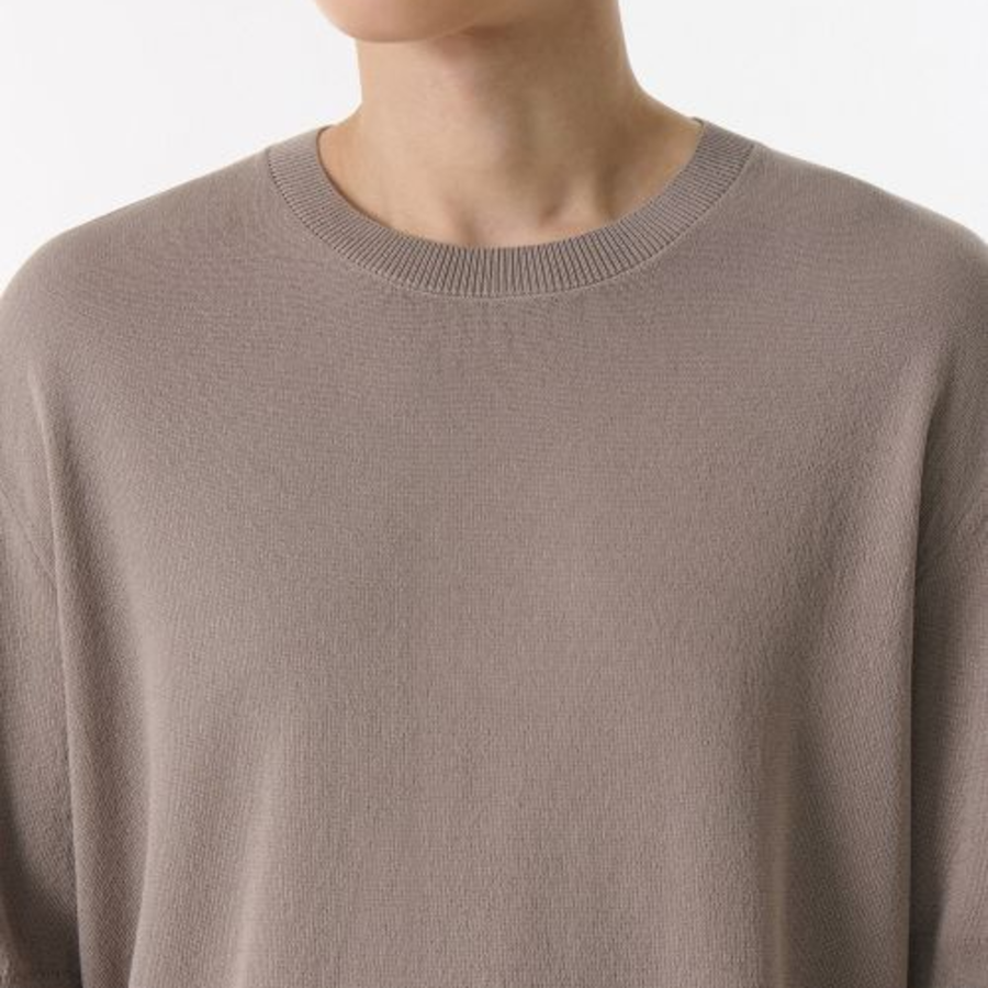 Cool Touch Crew Neck Short Sleeve Knit [Toffee]