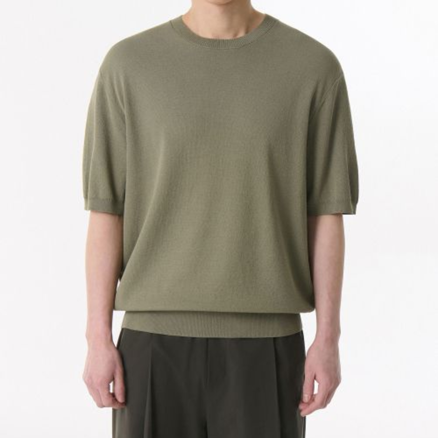 Cool Touch Crew Neck Short Sleeve Knit [Sage]