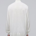 Merino Wool Blend High Gauge Turtleneck Knit [Ivory]