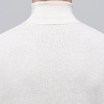 Merino Wool Blend High Gauge Turtleneck Knit [Ivory]