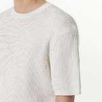 Crochet Crew Neck Short Sleeve Knit [Ivory]
