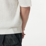 Crochet Crew Neck Short Sleeve Knit [Ivory]