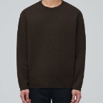 Minimal Crew Neck Knit [Brown]