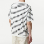 Stripe Crew Neck Short Sleeve Knit [White/Black]
