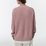 Cotton Ribbed Crew Neck Knit [Desert Pink]