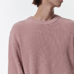 Cotton Ribbed Crew Neck Knit [Desert Pink]
