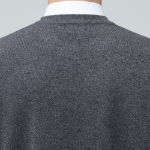 Lambswool V-Neck Knit Vest [Medium Grey]