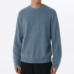 Essential Crew Neck Knit [Blue Gray]