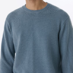 Essential Crew Neck Knit [Blue Gray]