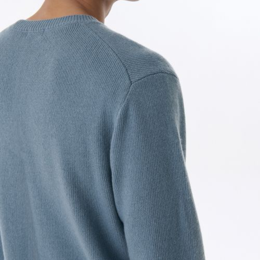 Essential Crew Neck Knit [Blue Gray]