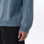 Essential Crew Neck Knit [Blue Gray]