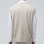 Lambswool V-Neck Knit Vest [Mushroom]