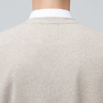 Lambswool V-Neck Knit Vest [Mushroom]