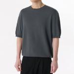Cool Touch Crew Neck Short Sleeve Knit [Gray]